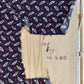 Antique early fabric covered school book