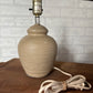 Vintage tan small pottery lamp