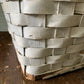 Antique white painted splint wood hamper/basket