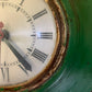 Vintage metal green enamel wall clock