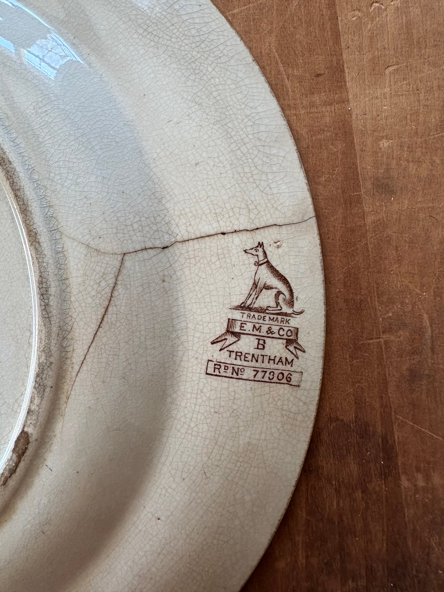 Antique ironstone plate