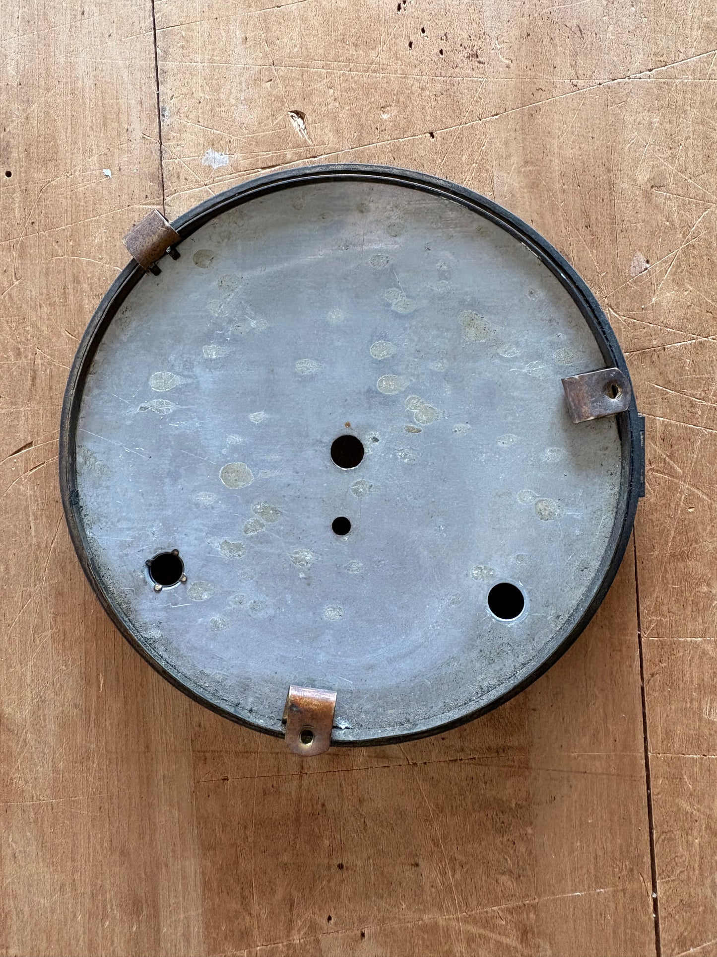 Vintage metal clock face