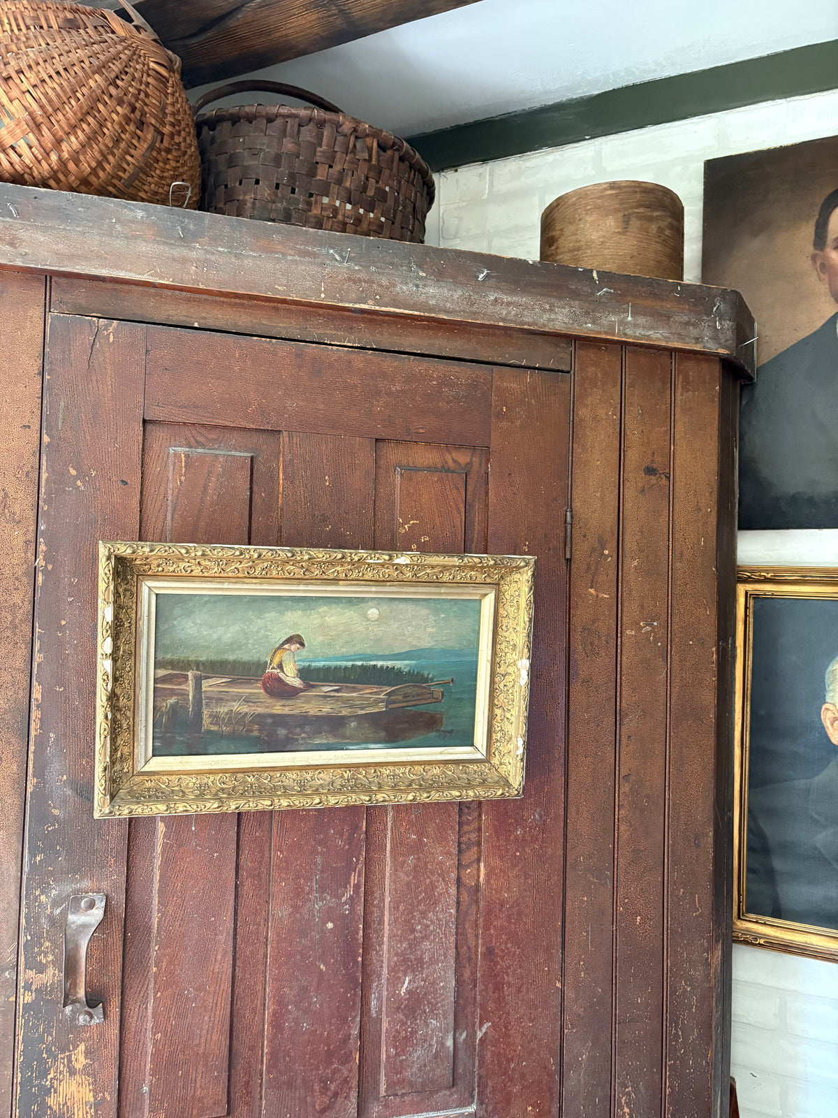 Antique Painting After Heinrich Vosberg "Alone & Forsaken" Amateur copy