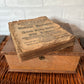 Antique wooden bible box with 1741 German bible