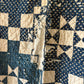 Early Antique star pattern quilt | indigo blue