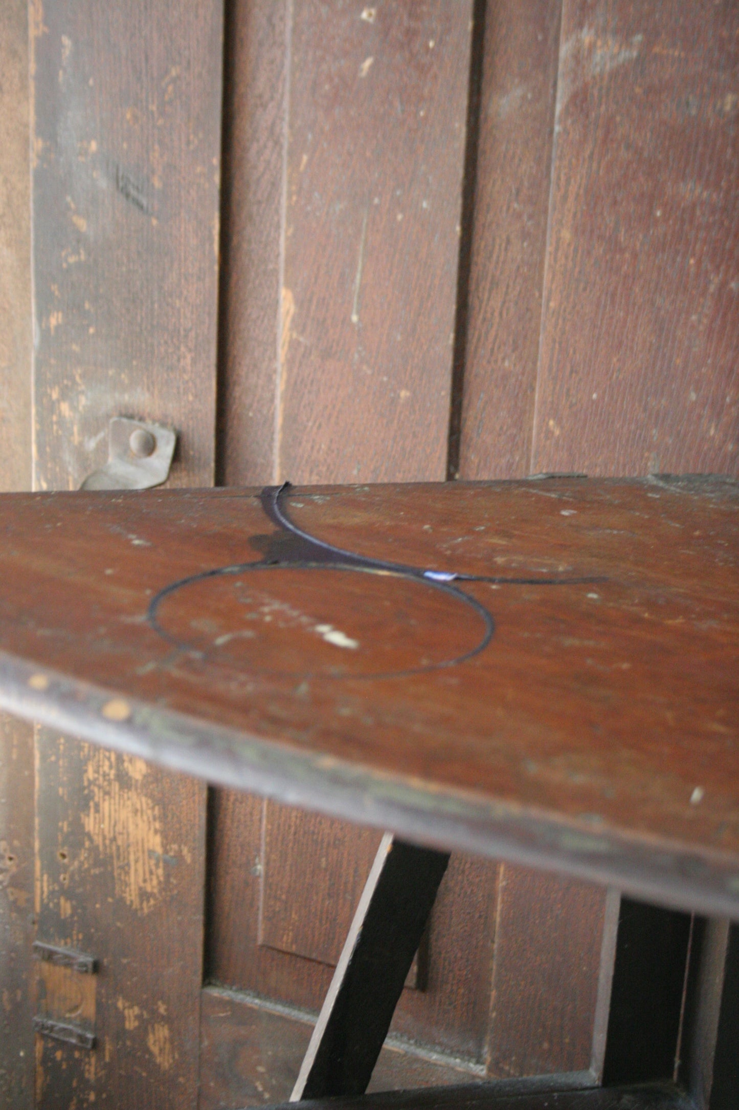 Antique primitive wooden corner shelf