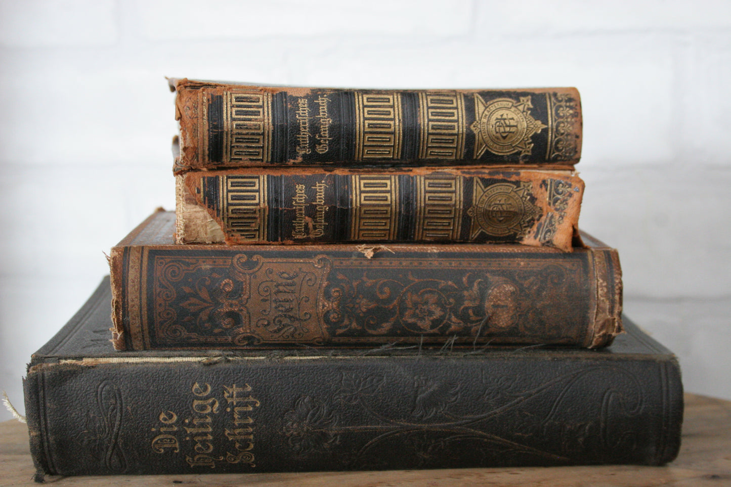 Antique early 1900s German bible & prayer books