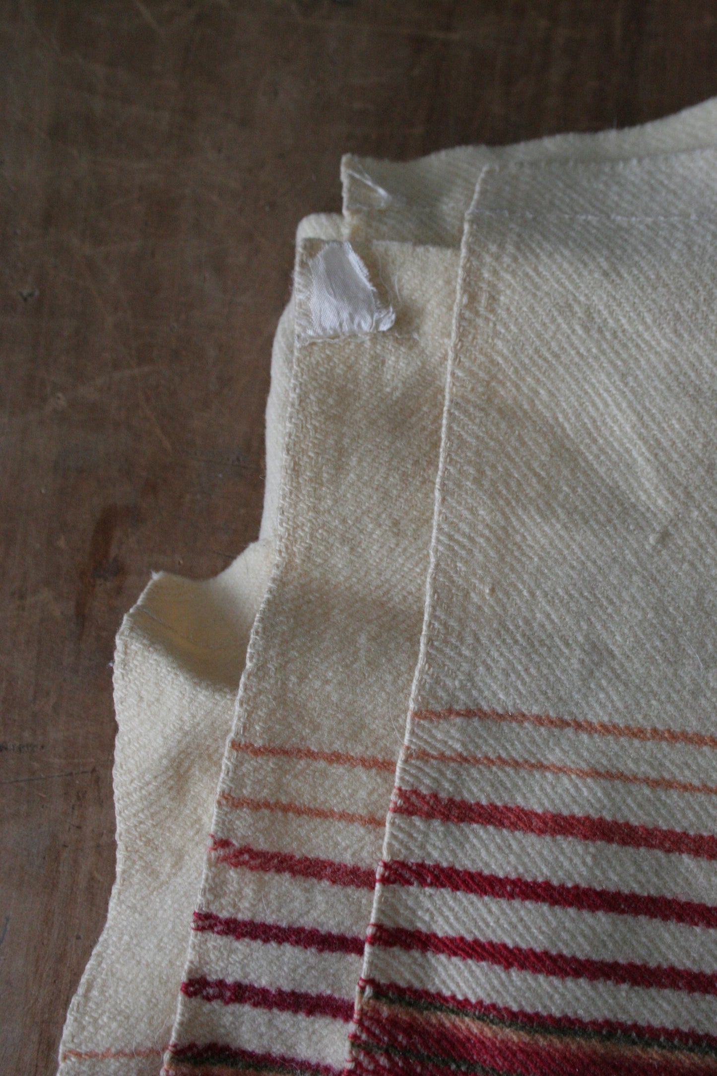 Antique dated 1852 French wool blanket