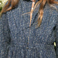 Antique victorian calico blue house dress
