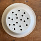 Antique ironstone dairy soap strainer
