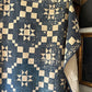 Early Antique star pattern quilt | indigo blue