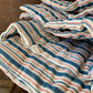 Rare Antique red & blue ticking mattress | wool filled