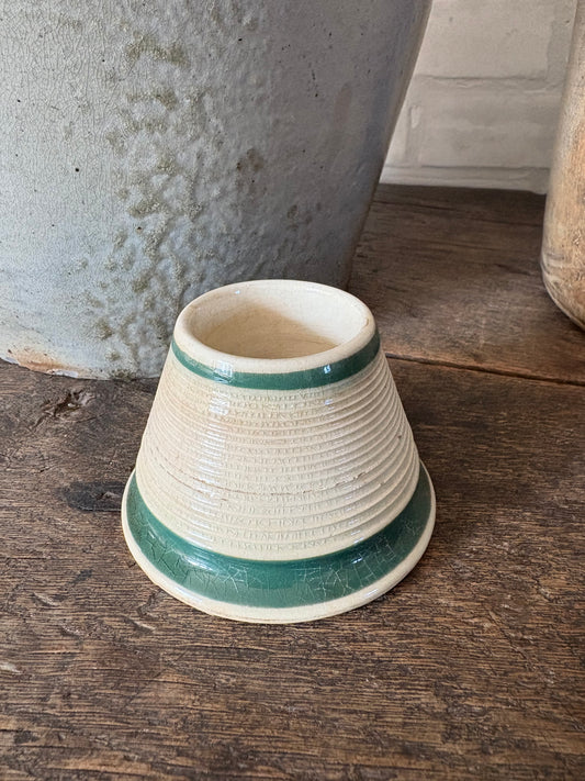 Antique ironstone match strike and holder