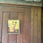 Antique painting of woman in pink dress