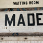 Vintage “copies made” wooden sign with hooks | double sided