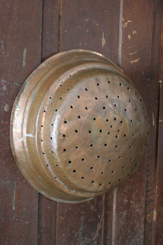 Antique French copper colander