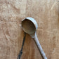Antique primitive chunky wooden salt spoon