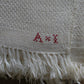 Antique French red monogram tea towels