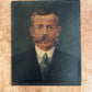 Antique portrait of man on board