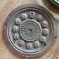 Vintage metal clock face set of two