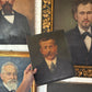 Antique portrait of man on board
