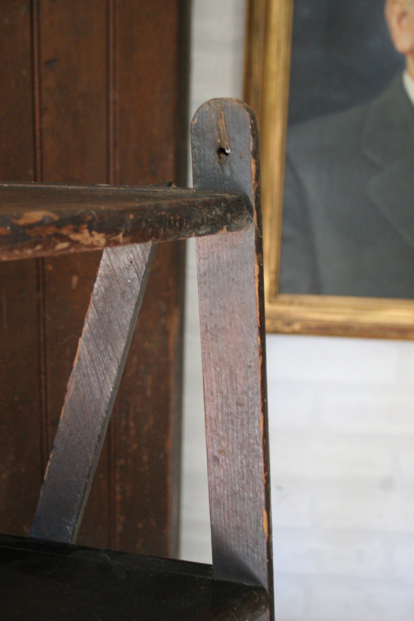 Antique primitive wooden corner shelf