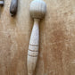 Antique primitive chunky wooden salt spoon