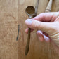 Antique primitive chunky wooden salt spoon