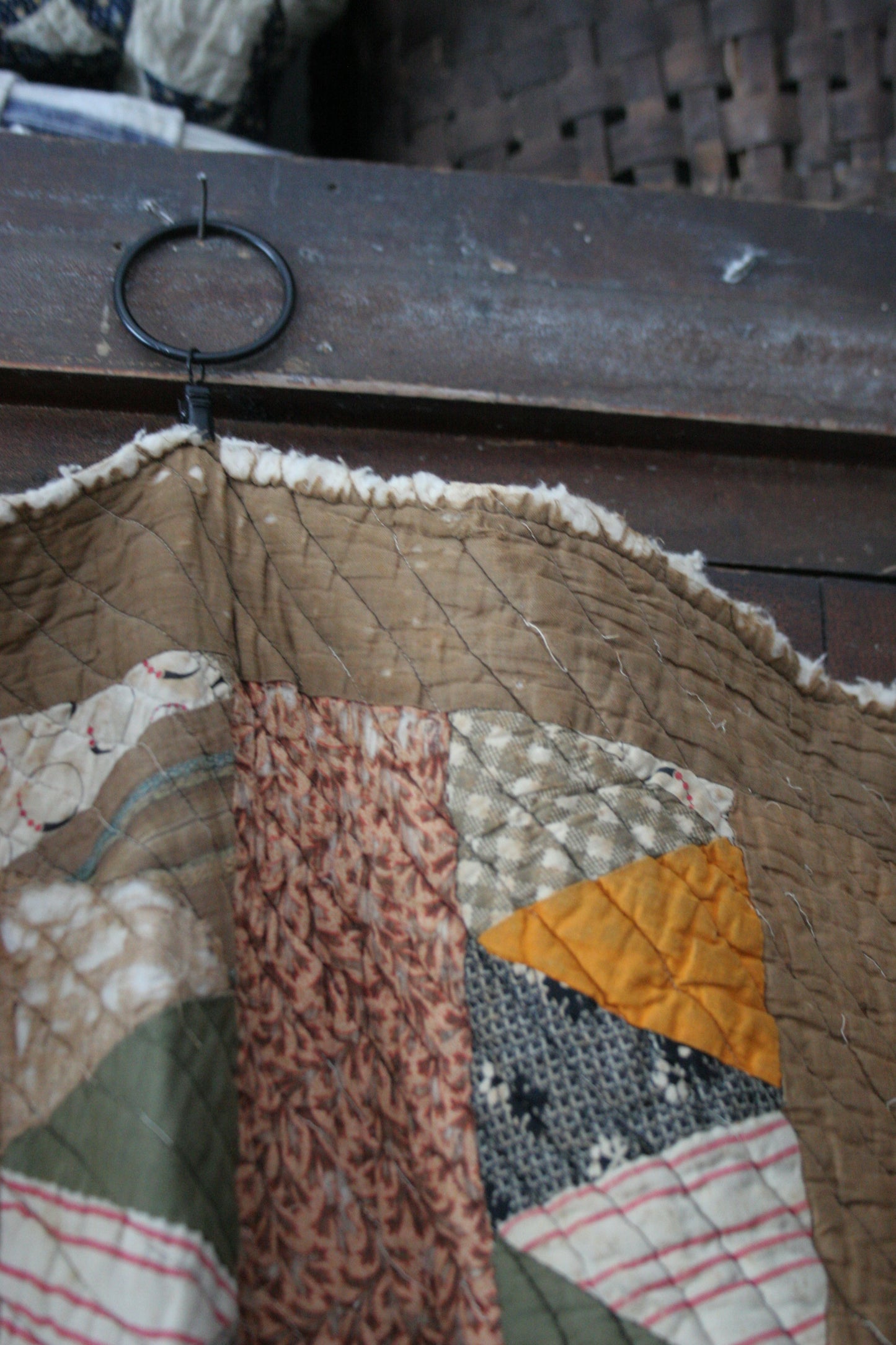 Antique early flying geese quilt