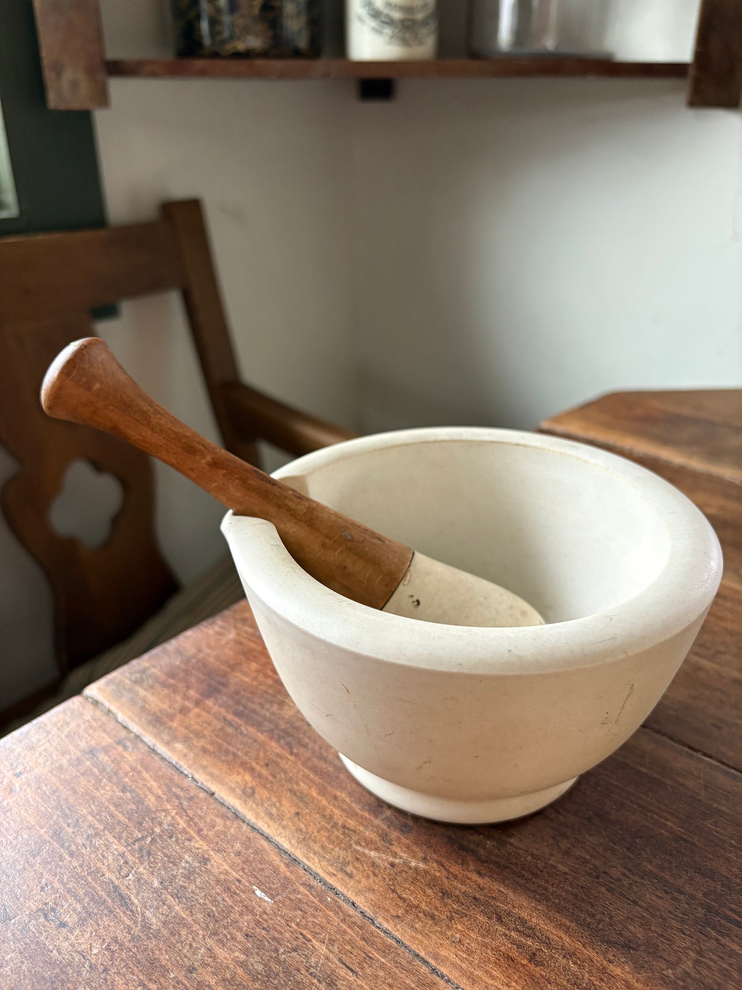 Antique mortar & pestle