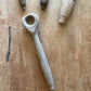 Antique primitive chunky wooden salt spoon
