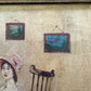 Antique painting of woman in pink dress