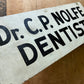Antique metal DENTIST sign - Double sided