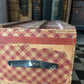 Vintage handmade box with checkered paper