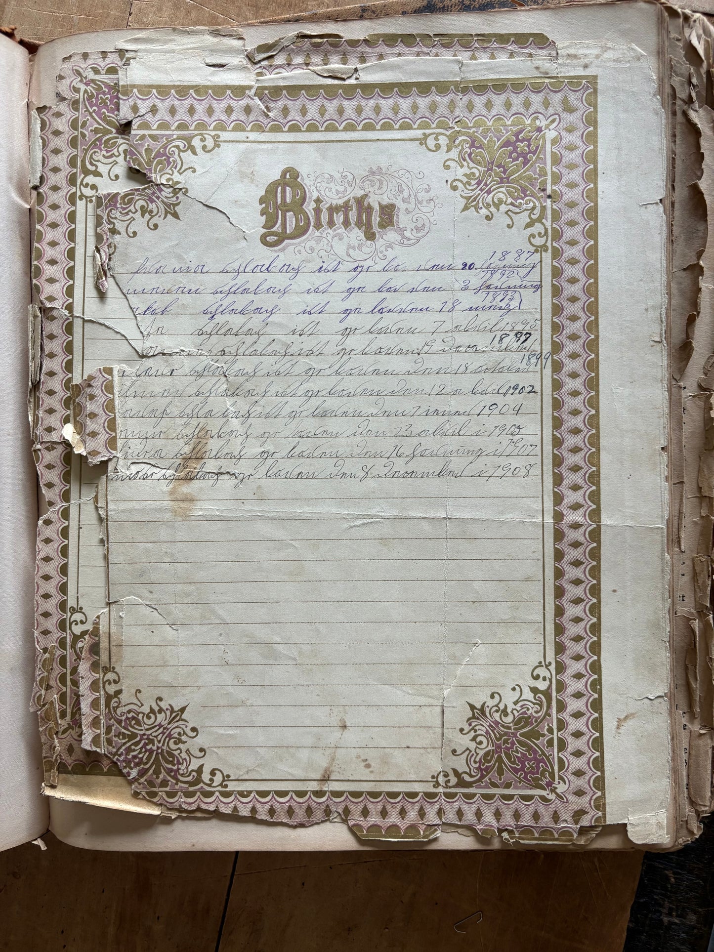 antique German family Bible