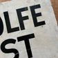 Antique metal DENTIST sign - Double sided