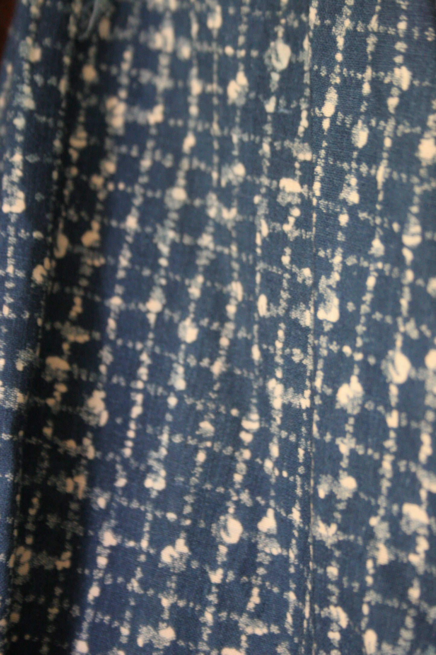 Antique victorian calico blue house dress