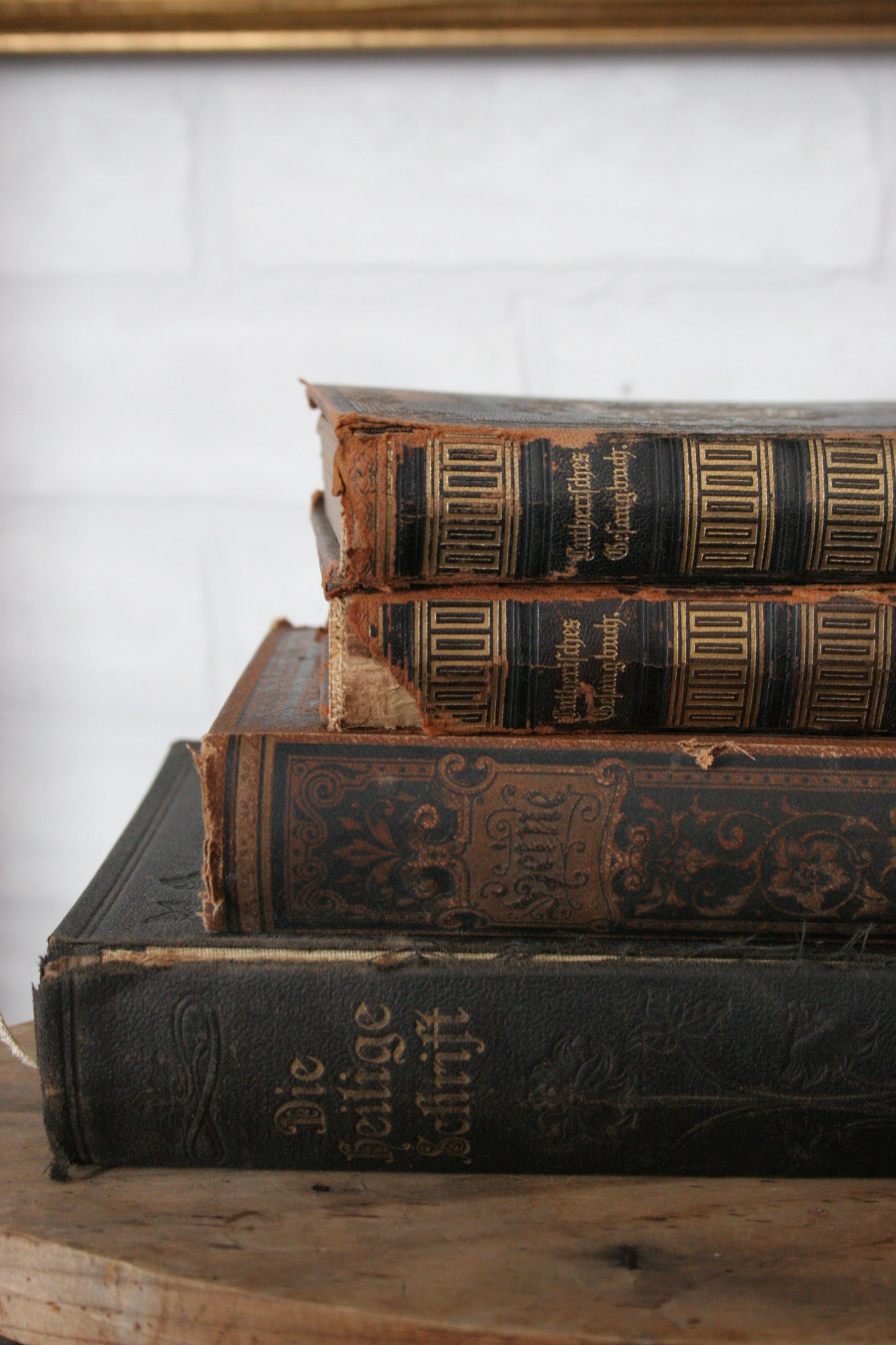 Antique early 1900s German bible & prayer books