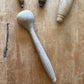 Antique primitive chunky wooden salt spoon