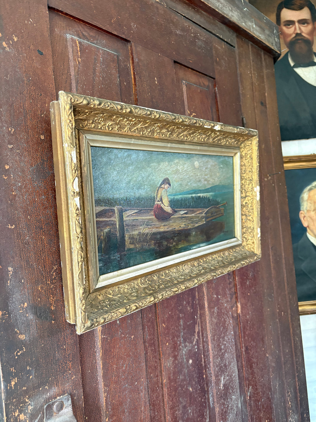Antique Painting After Heinrich Vosberg "Alone & Forsaken" Amateur copy