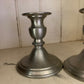 Antique pewter candlestick holder set