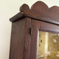 Antique early primitive wall cabinet with scallops