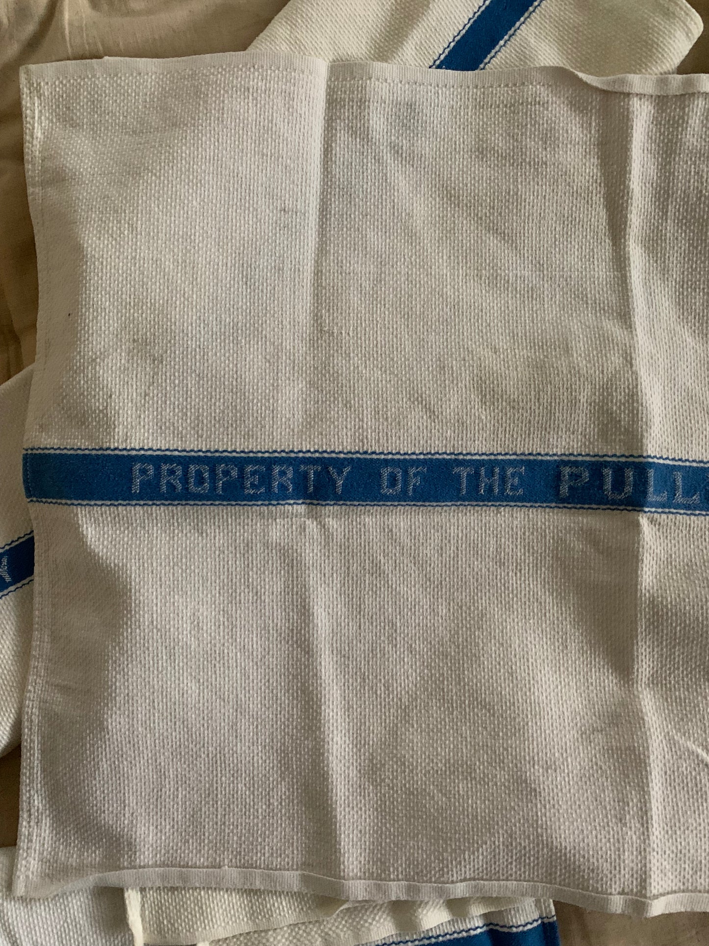 Antique “property of the Pullman company” hand towel from railroad