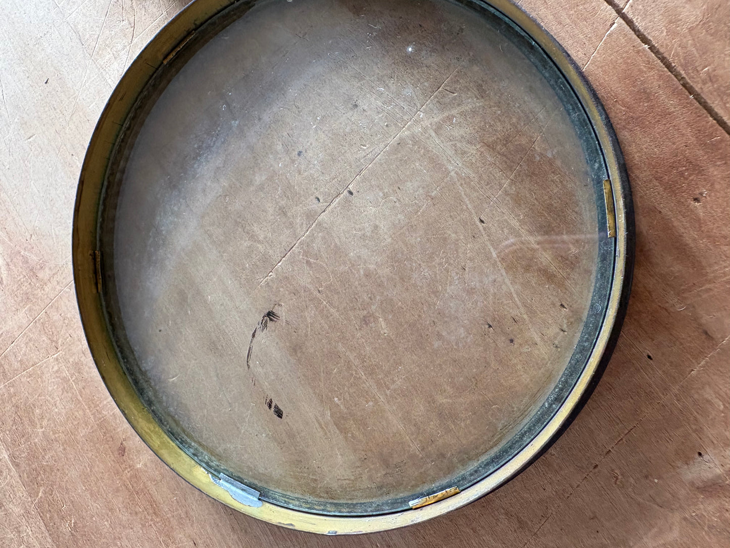 Vintage metal clock face
