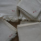 Antique French red monogram tea towels