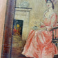 Antique painting of woman in pink dress