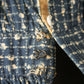 Antique victorian calico blue house dress