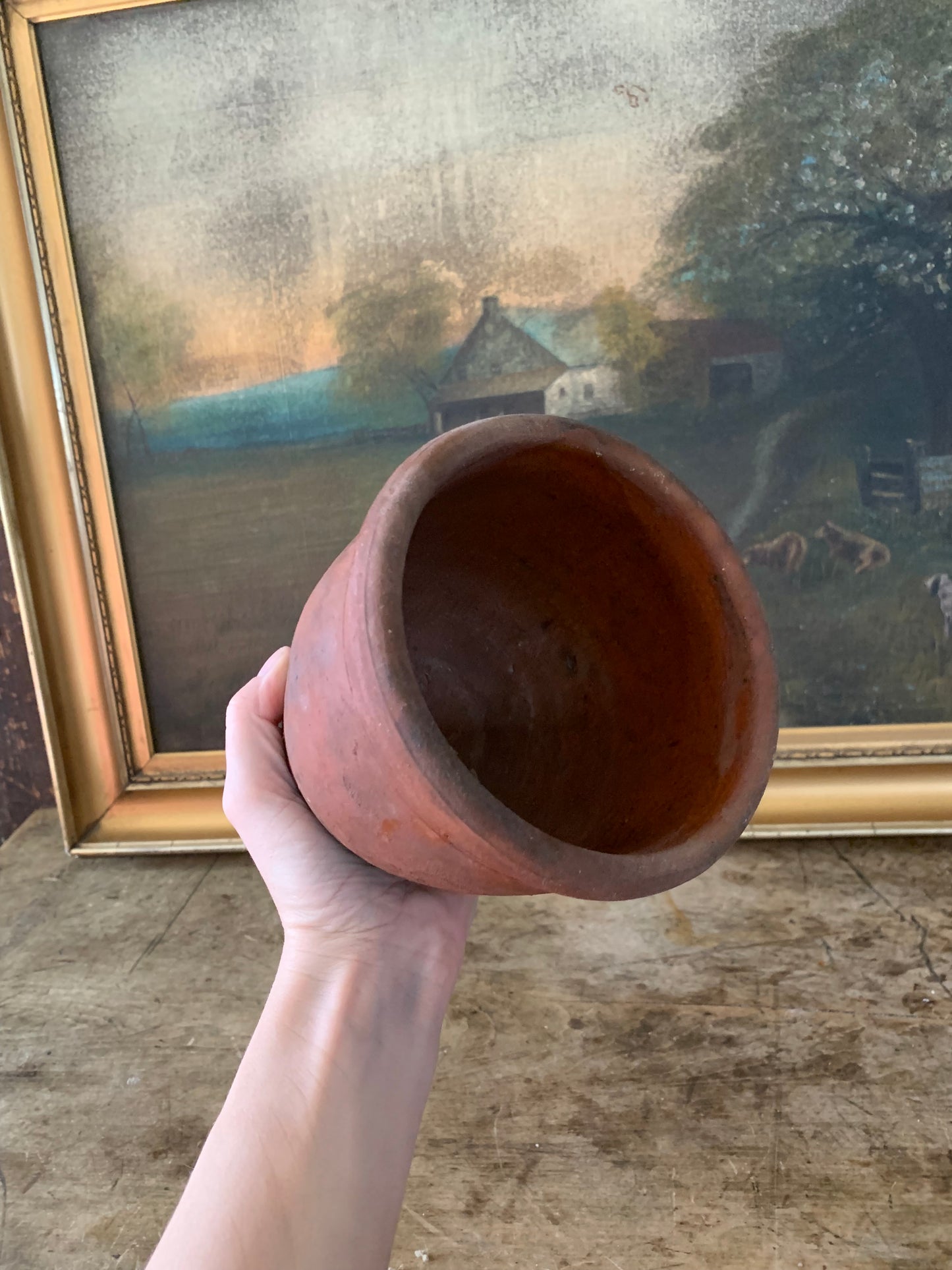 Antique terracotta pot