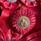 Vintage fair horse showing ribbons