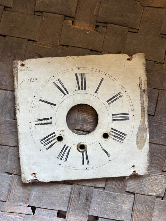 Early wooden clock face